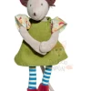Moulin Roty Collection Balthazar Et Valentine Doudou Hochet Souris Robe Vert Bleu Rouge