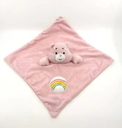 Bisounours - Doudou Plat Ours Rose 25 Cm