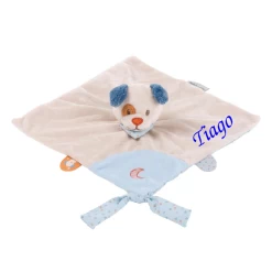 Nattou - Bob & Jim - Doudou Plat Chien Beige 25 Cm