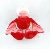 Catimini Doudou Canard Rouge Rose Fleur
