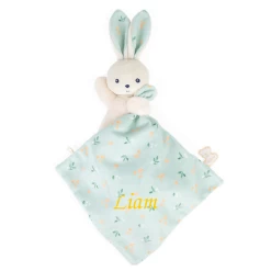 Kaloo - Carré Douceur - Doudou Lapin Vert Bouquet D'agrumes 17 Cm