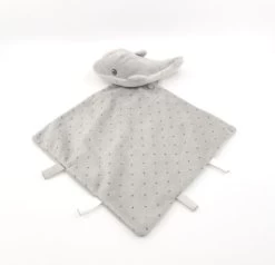 Nicotoy Doudou Dauphin Gris Blanc 25 Cm