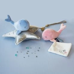 Doudou Et Compagnie - Sous L'océan Baleine Bleue Avec Doudou 20 Cm -Bébé Doux Soldes dc3651
