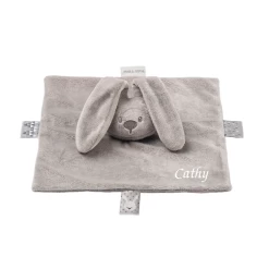 Nattou Lapidou Doudou Plat Lapin Gris 20 Cm