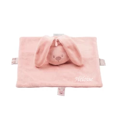 Nattou Lapidou Doudou Plat Lapin Vieux Rose 20 Cm