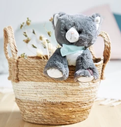 Kaloo Les Amis Chamallow Le Chat Peluche Gris 20 Cm