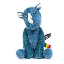 Les Déglingos - Les Ptipotos - Grobisou Le Rhinocéros Bleu - Peluche 30 Cm