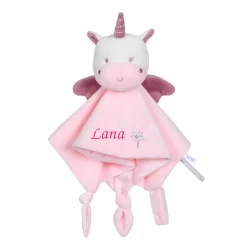 Gipsy Les Petits Féeriques Doudou Plat Licorne Rose 24 Cm