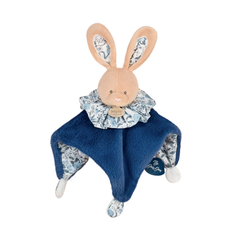 Doudou Et Compagnie - Les Petits Fûtés - Doudou Boule Lapin Bleu 25 Cm 2 Doudou Et Compagnie - Les Petits Fûtés - Doudou Boule Lapin Bleu 25 Cm – Image 2