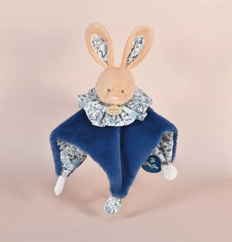 Doudou Et Compagnie - Les Petits Fûtés - Doudou Boule Lapin Bleu 25 Cm 3 Doudou Et Compagnie - Les Petits Fûtés - Doudou Boule Lapin Bleu 25 Cm – Image 3