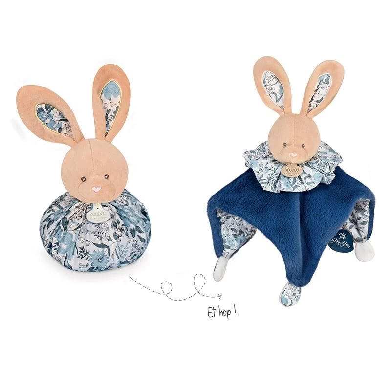 Doudou Et Compagnie - Les Petits Fûtés - Doudou Boule Lapin Bleu 25 Cm 1 Doudou Et Compagnie - Les Petits Fûtés - Doudou Boule Lapin Bleu 25 Cm