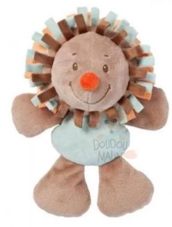 Nattou Collection Little Garden Doudou Flatsie Hérisson Marron Orange Bleu
