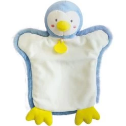 Doudou Et Compagnie - Marionnette Pingouin Bleu Blanc 25 Cm