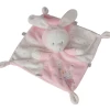 Max & Sax Doudou Plat Lapin Rose Blanc étoile Lune