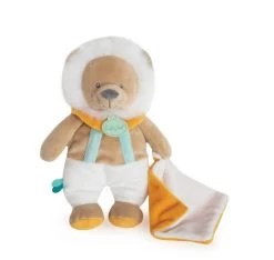 Baby'Nat - Maxou Le Lion - Peluche Avec Doudou 25 Cm