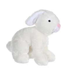 Gipsy Peluche Lapin Flammé Blanc 25 Cm