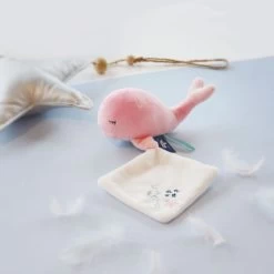 Doudou Et Compagnie - Sous L'océan Baleine Rose Avec Doudou 20 Cm