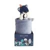 Doudou Et Compagnie - Tiwipi - Plaid Avec Doudou Loup Bleu 100 X 70 Cm